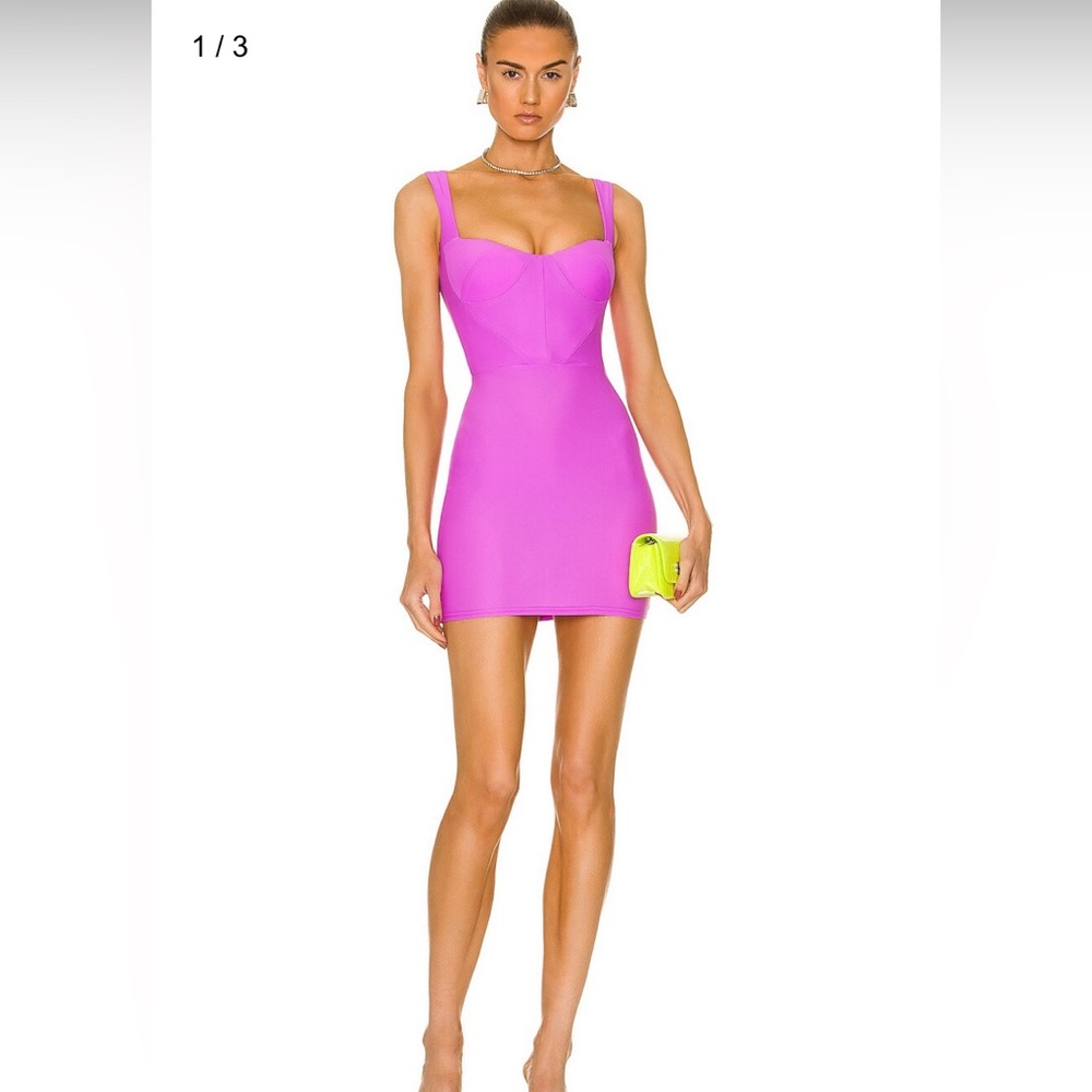 Alex Perry new with tags Halsey bustier mini dress orchid purple sz au 12